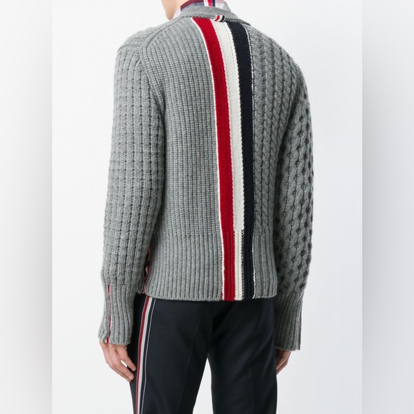 Thome Browne Rwb Intarsia Fun-MixCable Cardigan- size 0